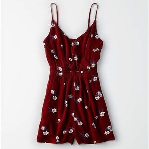 AE Wrap Front Floral Romper